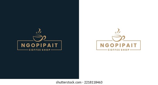 retro coffee logo design inspiration. minimalist vintage coffee logo.