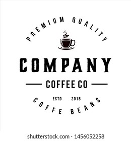 Retro coffee logo for coffee shop logo design template