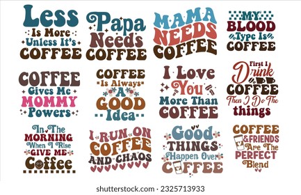 Retro Coffee Lover SVG Bundle -Coffee PNG