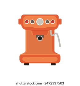 Retro coffee machine in flat style. Isolated vector illustration 