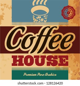 Retro Coffee Menu. Coffee House