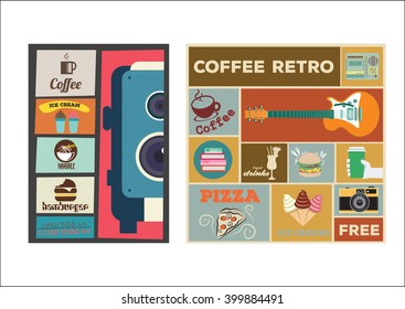 Retro coffee poster collection