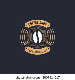 Retro Coffee shop badge logo design. Perfect for modern coffee shop joints. Vector Illustrtion