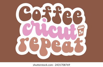 Retro Coffee Sticker EPS Bundle , Single Designs