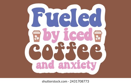 Retro Coffee Sticker EPS Bundle , Single Designs