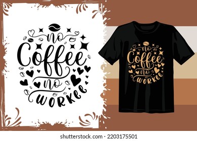 Retro Coffee t shirt design. Wavy Coffee SVG. Typography coffee design vector graphics. Vintage t shirt. 