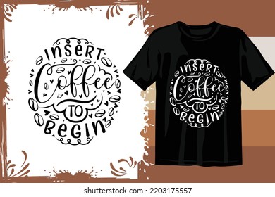 Retro Coffee t shirt design. Wavy Coffee SVG. Typography coffee design vector graphics. Vintage t shirt. 