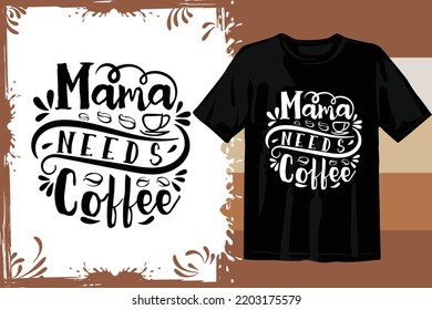 Retro Coffee t shirt design. Wavy Coffee SVG. Typography coffee design vector graphics. Vintage t shirt. 