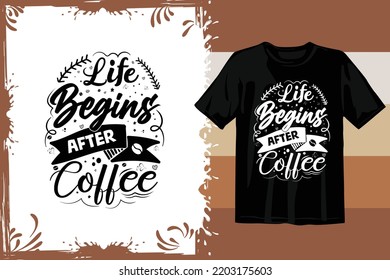 Retro Coffee t shirt design. Wavy Coffee SVG. Typography coffee design vector graphics. Vintage t shirt. 