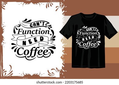 Retro Coffee t shirt design. Wavy Coffee SVG. Typography coffee design vector graphics. Vintage t shirt. 