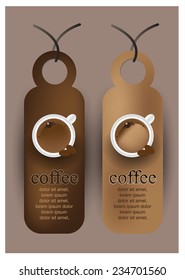 Retro coffee tags labels