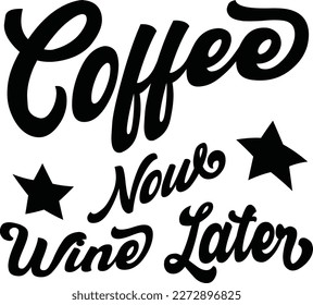 Retro Coffee T-shirt Design, Vector