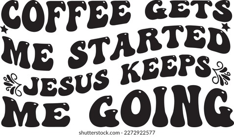 Diseño de camisetas de café retro, vector