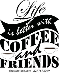 Retro Coffee T-shirt Design, Vector