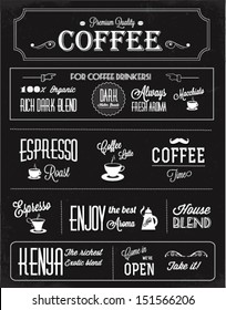Retro coffee typography poster 