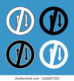 Retro Collection of Prohibited Traffic Sign Vector