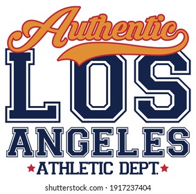 RETRO College authentische Los Angeles Sportabteilung Slogan mit verschiedenen Schriftarten für Mann und Frau T-Shirt oder Sweatshirt