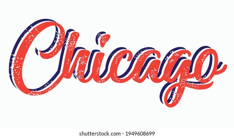 Tipografía de tipo de letra de la universidad de Retro impresión de slogan de chicago para tee - camiseta y sudadera - hoodie