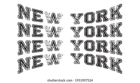 Retro college typography newyork city slogan for man and woman tee t shirt or sweatshirt