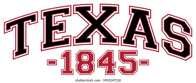 Retro college varsity font typography texas state slogan print for tee - t shirt and sweatshirt - hoodie