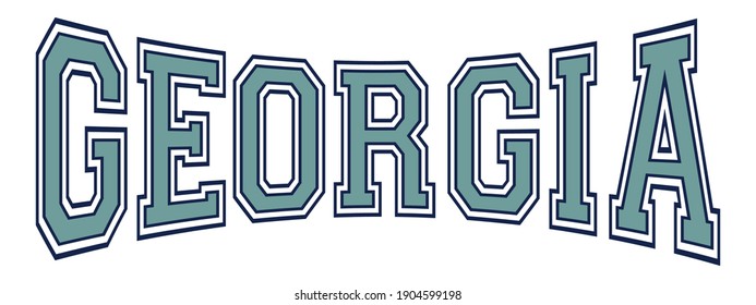 Retro college varsity font typography georgia state slogan print for tee - t shirt and sweatshirt - hoodie