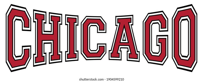 Retro college varsity font typography chicago slogan print for tee - t shirt and sweatshirt - hoodie