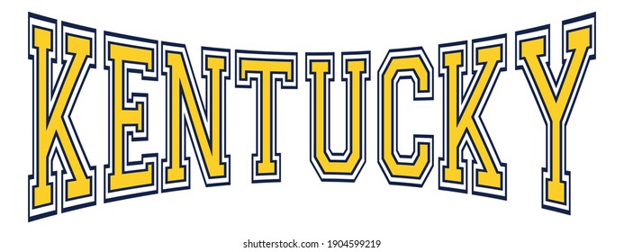 Retro college varsity font typography kentucky slogan print for tee - t shirt and sweatshirt - hoodie
