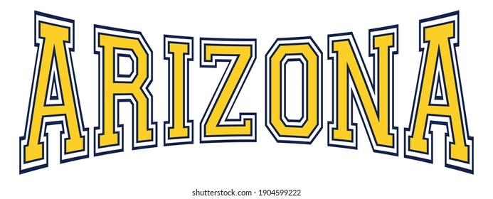 Retro college varsity font typography arizona slogan print for tee - t shirt and sweatshirt - hoodie