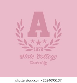 Retro college varsity schriftart typografie, druck für mode t-shirt und tshirt