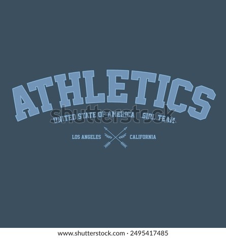 Retro college varsity font typography, Varsity Usa, slogan print for fashion tee and tshirt