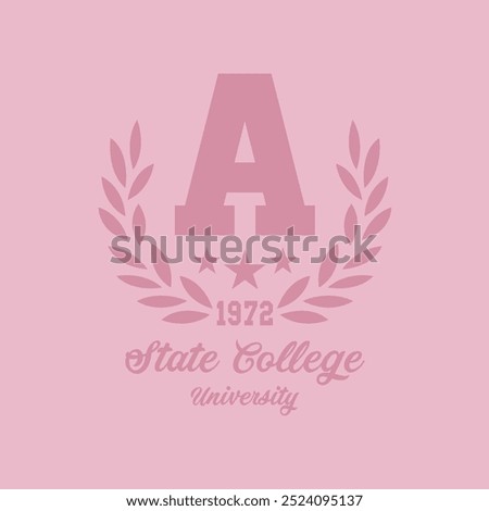 Retro college varsity font typography, printing for fashion t-shirt and tshirt