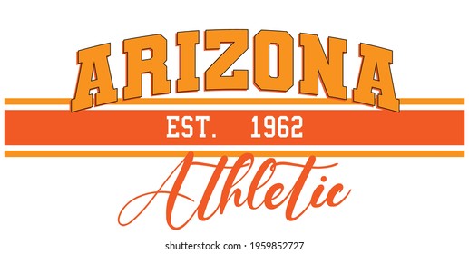 Retro college varsity typography Arizona slogan print for girl tee - t shirt or sweatshirt - hoodie