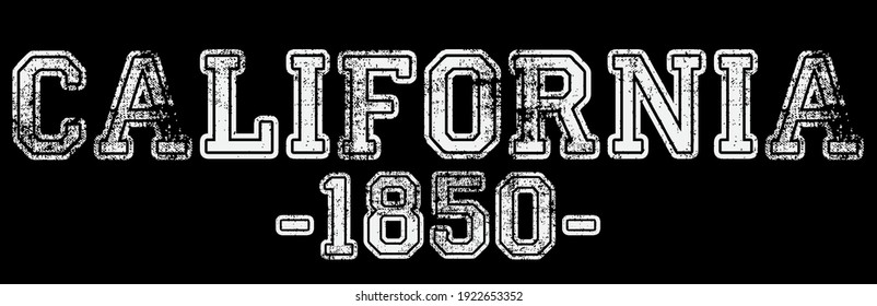 Retro college varsity typography  slogan print with distressed font for tee - t shirt or sweatshirt - hoodie