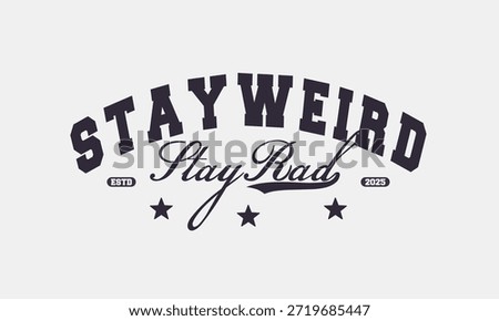 Retro College Varsity Typography T-shirt and Poster Graphic Template Vector