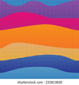 retro color abstract waves background. 