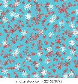 Retro Color Background. White Abstract Fun. Blue Vector Dot. Red Splatter Dot. Irregular Night Sparkle. Seamless Vintage Christmas. Falling Cute Design. Small Random Paint Spot. Random Snow Flake.