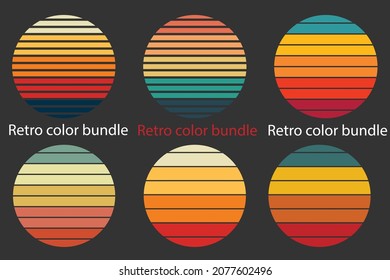 Retro color bundle for t shirt