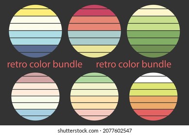 Retro color bundle for t shirt