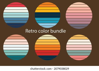 Retro color bundle for t shirt