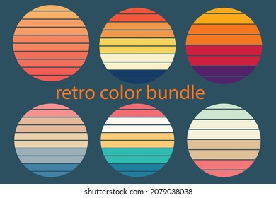 Retro color bundle for t shirt