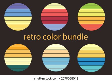 Retro color bundle for t shirt