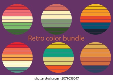 Retro color bundle for t shirt