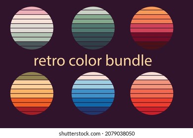 Retro color bundle for t shirt