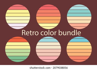 Retro color bundle for t shirt