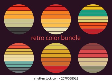 Retro color bundle for t shirt