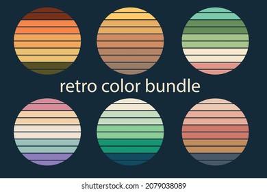 Retro color bundle for t shirt