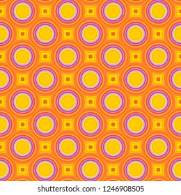 Retro color concept, circles pattern background.