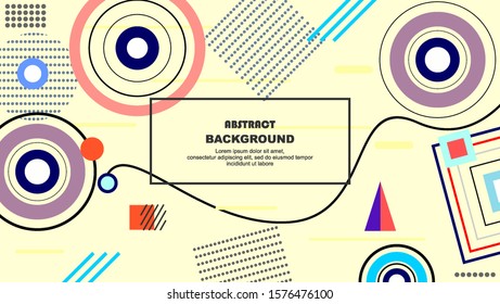 Retro color design geometric shape, can be use for any templates. Vector illustration