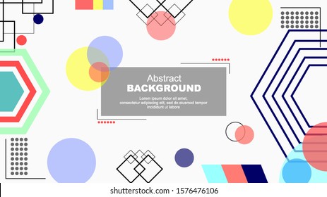 Retro color design geometric shape, can be use for any templates. Vector illustration