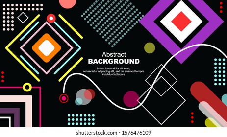 Retro color design geometric shape, can be use for any templates. Vector illustration